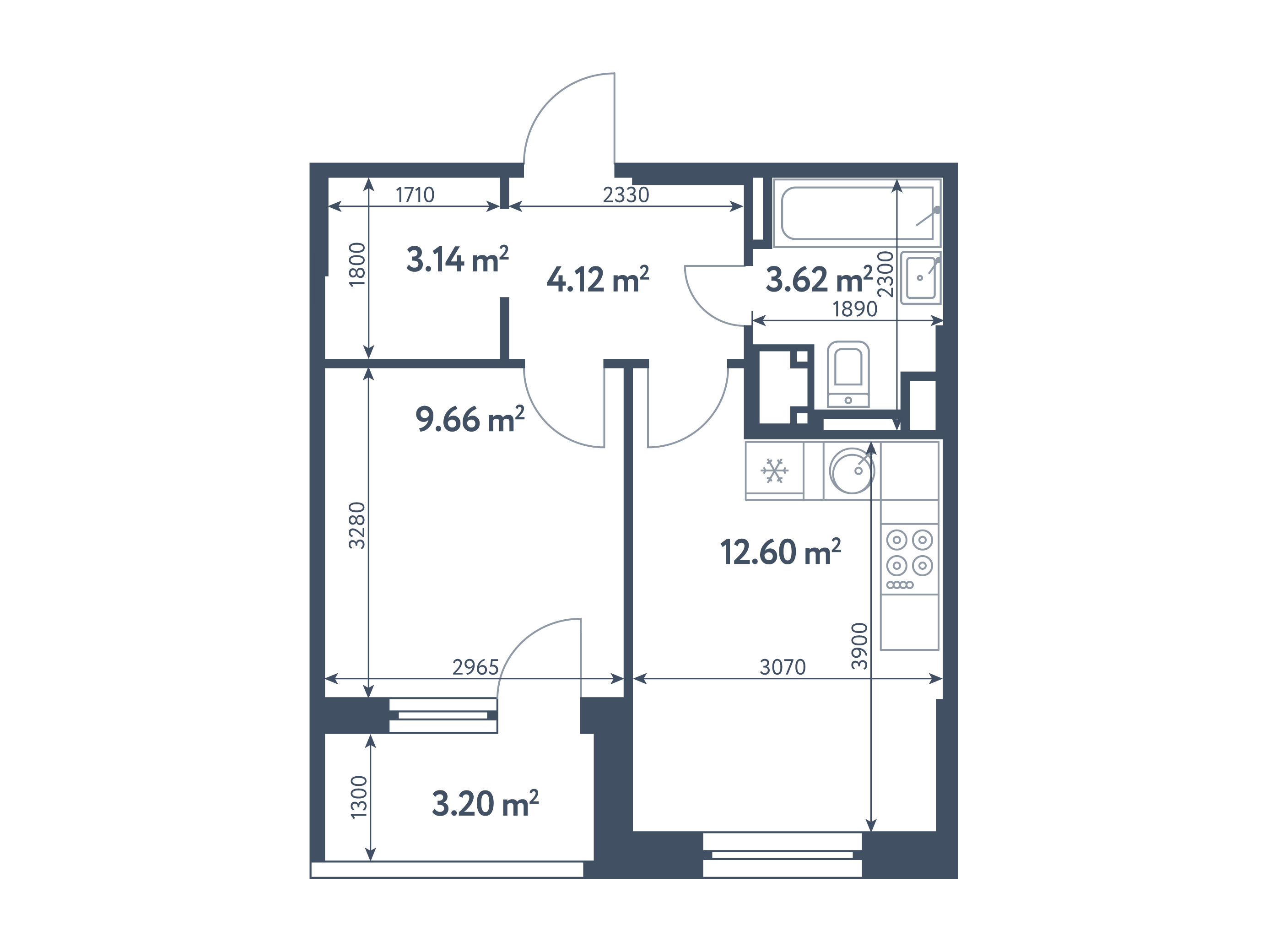 2 комнаты (Евро), 34,74 м², секция 26.1, этаж 20 / Выбрать квартиру ...